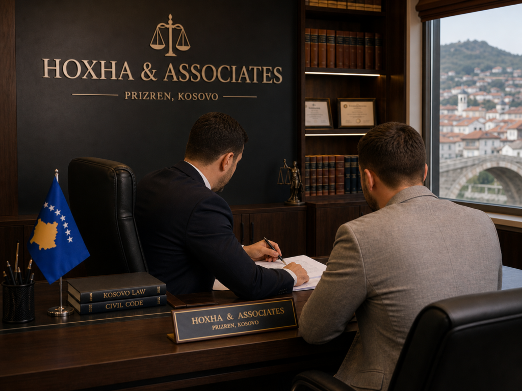 First legal consultation with Hoxha & Associates in Prizren